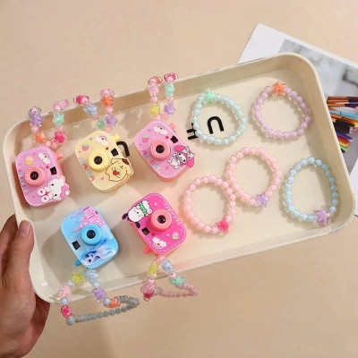 Đồ Chơi Máy Ảnh Chiếu Hình Kuromi, Melody, Hello Kitty, Cún Trắng Cho Bé Kèm Set Vòng Cổ - Quà tặng cho bé - HÀNG CHÍNH HÃNG MINIIN