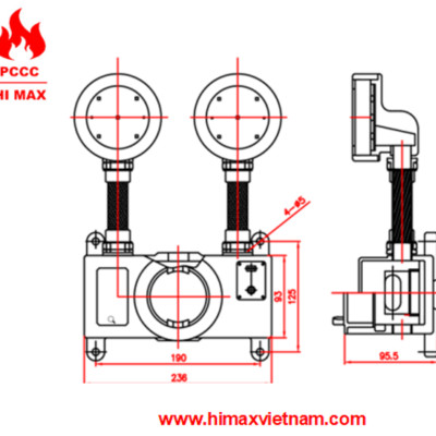 Đèn chiếu sáng khẩn cấp chống nổ hi max WC-14-3
