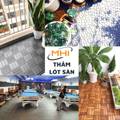 Vỉ Nhựa Lót Sàn Ban Công Kiểu Viên Sỏi. Tấm nhựa lót sàn Nhà Tắm/Hồ Bơi/Sân Thượng/Sân Vườn. Hàng VNXK 