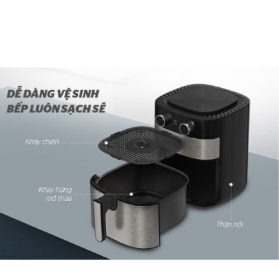  Nồi chiên không dầu Sunhouse 6 lít SHD4026- Hàng chính hãng