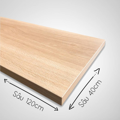 Kệ gỗ SMLIFE Railshelf 40x120cm - Phụ Kiện Thành Phần Để Lắp Hệ Kệ Ray Tường Railshelf