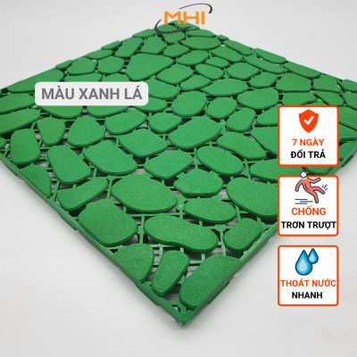 Vỉ Nhựa Lót Sàn Ban Công Kiểu Viên Sỏi. Tấm nhựa lót sàn Nhà Tắm/Hồ Bơi/Sân Thượng/Sân Vườn. Hàng VNXK 