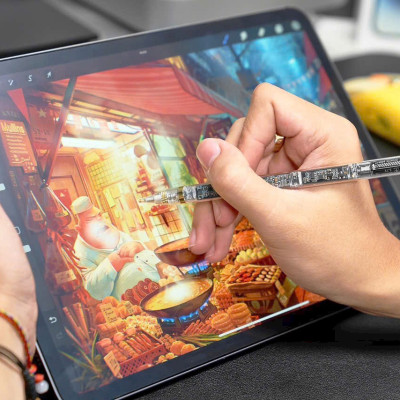 Bút cảm ứng Wiwu Pencil W Pro cho Ipad air 4/5, Ipad pro 11 inch, Pro 12.9, Mini 6 chống xước màn hình, hỗ trợ chống tỳ tay - Hàng chính hãng