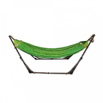 Võng xếp đưa tự động cho trẻ em và người lớn VINANOI (VN365-KVT) khung thép kèm lưới đại màu xanh lá (Nôi, giường cũi, võng)