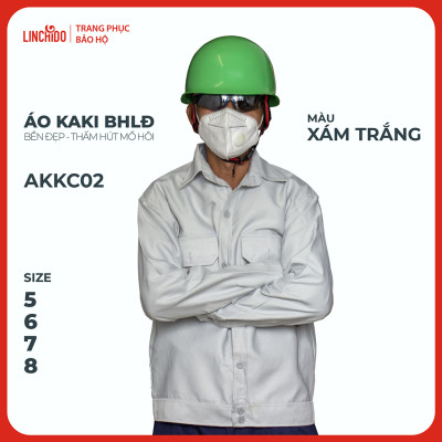 Áo kaki Bảo Hộ Lao Động Chất Liệu Thấm Hút Mồ Hôi Thoáng Mát Bền Đẹp - Mã AKKC02