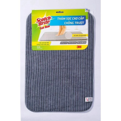 Thảm chống trượt 3M Scotch-Brite, 40x60cm, 3 lớp, thấm hút nước tốt, nhanh khô, Giúp chống trơn trượt và giữ vệ sinh