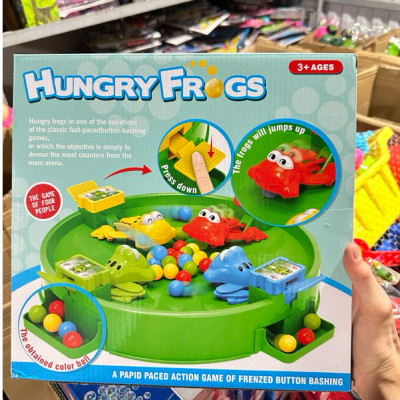 Đồ chơi ếch ăn bi, ếch tranh bi thú vị - HZ-024 (Bàn chơi 4 người) (KT 36.3x36.3x8cm)