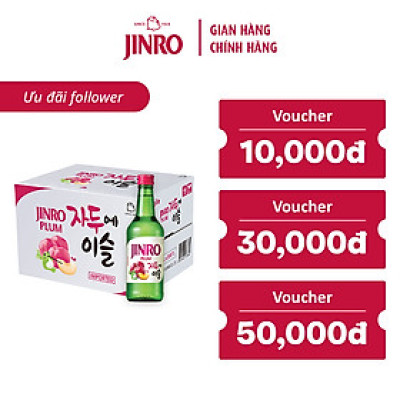 [CHÍNH HÃNG] Soju Hàn Quốc JINRO VỊ MẬN 360ml - Thùng 20 chai