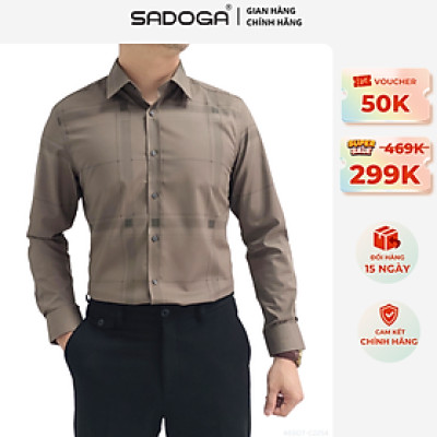 Áo Sơ Mi Kẻ Caro Dài Tay Chất Bamboo Thoáng Mát, Kháng Khuẩn C2254