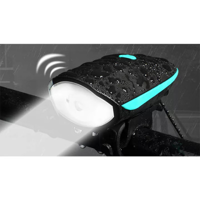 Đèn xe đạp thể thao siêu sáng có còi pin sạc usb led T6 chống nước - Đèn còi xe đạp có 3 chế độ sáng còi to