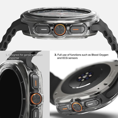 Vỏ ốp kèm dán cường lực cho Galaxy Watch Ultra RINGKE Slim & Glass - Hàng Chính Hãng