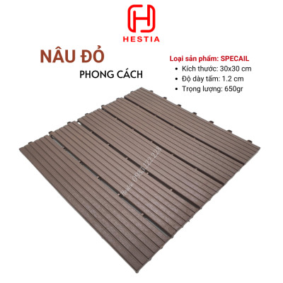 Vỉ lót sàn nhựa uPVC cao cấp 3T-700, Tấm nhựa trải sàn trang trí ban công / sân vườn / sân thượng; lót sàn chống trơn trượt nhà tắm / bể bơi - Hàng Việt Nam chất lượng cao