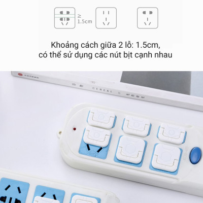 Nút Bịt Ổ Điện 2 Chạc 3 Chạc KUNBE Cao Cấp Dày Dặn Loại Họa Tiết Trơn Có Quai Cầm Ẩn