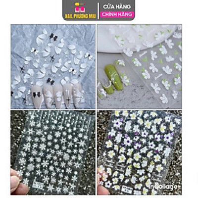 Sticker Dán Móng 5D Sticker Lụa Cao Cấp 5D Miếng Giấy Dán Móng Tay Làm Nail Nữ Women