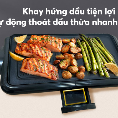 [HỘP QUÀ TẾT] Bếp nướng điện Nagakawa NAG3105 (2000W) - Bảo hành 1 năm - Hàng chính hãng