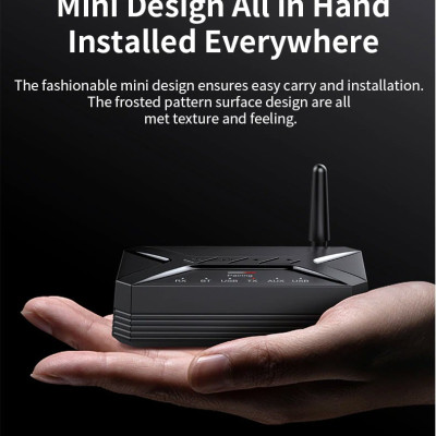 ROGTZ - Bộ Thu Phát Bluetooth 5.0 2 in 1 R22 - Chế độ chuyển đổi linh hoạt, Âm Thanh HD, Độ Trễ Thấp, Khoảng Cách 40m, Hỗ trợ aptX HD, Chip thông minh, Cổng kết nối đa dạng RCA AUX USB - Hàng Chính Hãng