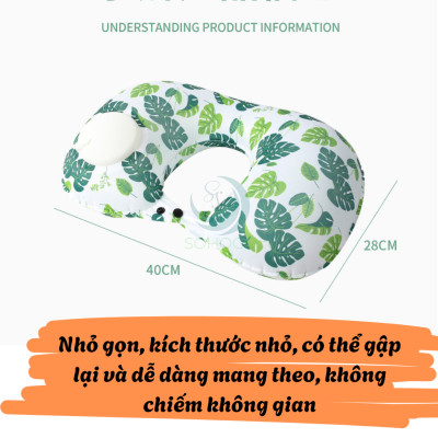 Gối kê cổ bơm hơi du lịch cao cấp Gối cổ hơi tiện lợi đi máy bay, ô tô Gối cổ chống mỏi có van bơm thông minh Gối hơi du lịch gọn nhẹ có thể gập lại- Gối kê cổ hỗ trợ giấc ngủ khi di chuyển