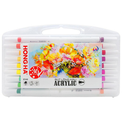 Hộp 36 Bút Lông Màu Acrylic - Hồng Hà 8144