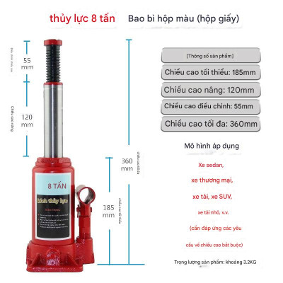 Con Đội Thủy Lực 8 Tấn – Độ Nâng Cao, An Toàn Cho Xe Tải & Ô Tô