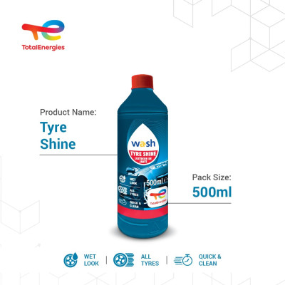 Dung dịch đánh bóng và bảo dưỡng lốp ô tô Total Energies TE-TS500 500ml - Giảm nhiệt độ lốp xe, chống lão hóa, nứt nẻ, phục hồi màu đen lốp xe