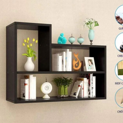 Combo 2 Kệ Gỗ Trang Trí Treo Tường Chữ L và Chữ U Juno Sofa CTKT812 90cm x 62cm x 15cm