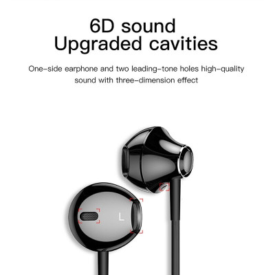 Tai nghe có dây Baseus Encok H16 Wired Earphone 3.5mm (1.2m , tích hợp micro đàm thoại chất lượng cao) - Hàng Chính Hãng