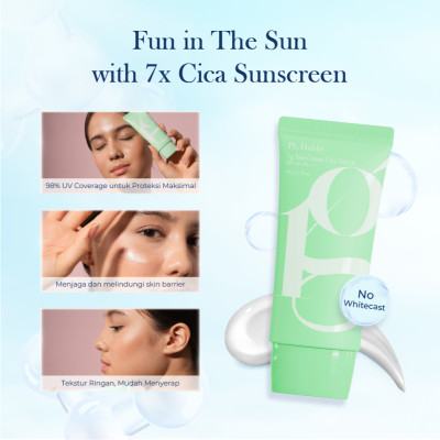 Kem chống nắng Ph. Hubby 1g Sun Cream Cica Seven chiết xuất rau má Hộp 50g