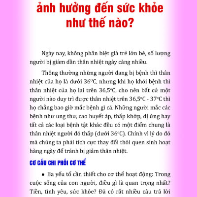 Thân Nhiệt Quyết Định Sinh Lão Bệnh Tử + Thân Nhiệt Năng Lượng Cốt Yếu Của Sự Sống