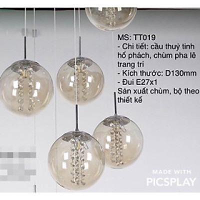 Đèn thả tô điểm ,đèn thả phòng khách,đèn thông tầng cầu thang DT
