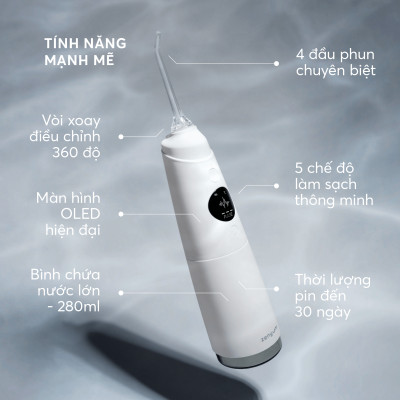 Máy Tăm Nước Zenyum Pro - Màu Đen/Trắng/Hồng