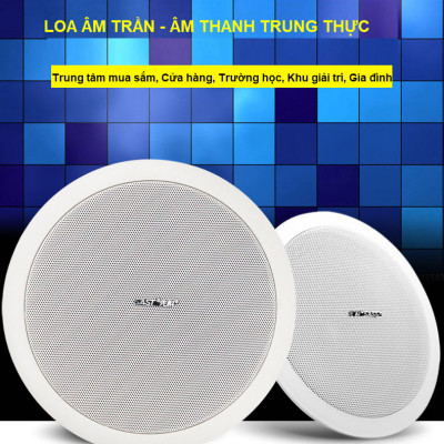 Bộ 04 Loa Âm Trần SAST Công Suất 6W Kích Thước 5 inch Mặt Tròn Lưới Mịn PD - Hàng Nhập Khẩu