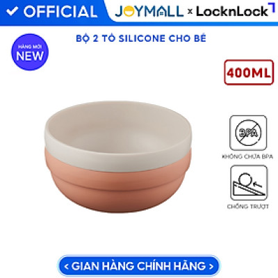 Bộ 2 Tô Silicone Chống Trượt LocknLock Little Luv Cho Bé HPP961, Hàng Chính Hãng - JoyMall