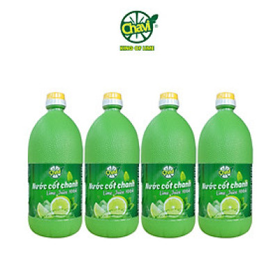 Chavi - Nước cốt chanh 100A - Gói 4 chai 1 Lít