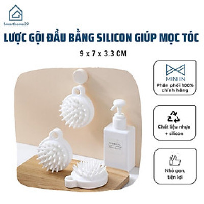 Lược Gội Đầu Bằng Silicon, Mát Xa Da Đầu, Giảm Rụng, Kích Thích Mọc Tóc, Tiện LợI - HÀNG LOẠI 1- CHÍNH HÃNG MINIIN