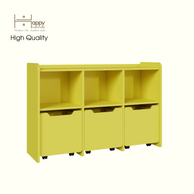 [Happy Home Furniture] KID, Tủ lưu trữ cho trẻ em có bánh xe, 120cm x 36cm x 80cm ( DxRxC), THK_165