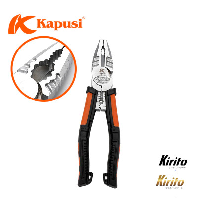 Kìm điện đa năng 8.5inch 215mm KAPUSI Japan, thép CR-V độ cứng cao lưỡi kìm sắc bén k8080