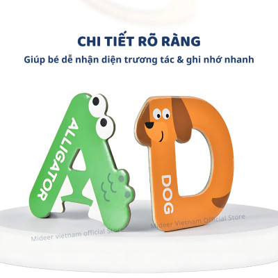 Chữ cái nam châm chữ số nam châm  cho bé Mideer Letter Magnets - Number Magnets