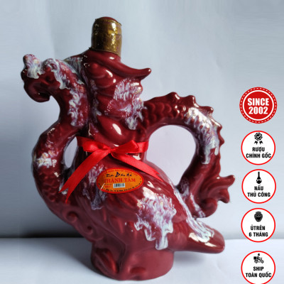 Đặc Sản Bình Định - Rượu Bàu Đá Thành Tâm Thuyền Chim (Màu hồng) 700ml - OCOP 3 Sao