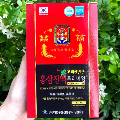 Nước Hồng Sâm Hàn Quốc 6 Năm Tuổi - MYEONG KI SAM - Hàng Nội Địa Nhập Khẩu Chính Hãng - Hàm Lượng Hồng Sâm 9,9% - Hộp 30 Gói x 70ml