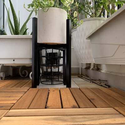 Vỉ Gỗ Lót Sàn Ban Công Thương Hiệu ANKAN Màu Vàng Nắng Loại 6 Nan, Sàn Gỗ Lót Ban Công, Sân Vườn, Hồ Bơi, Phòng Spa, Siêu Bền, Chịu Nước Tốt, Chống Trơn Trượt, Tiêu Chuẩn Xuất Khẩu (1 Vỉ)