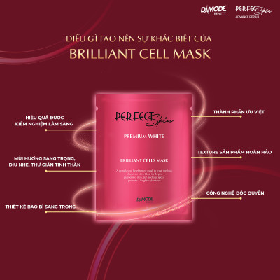 Mặt nạ tinh chất cô đặc cho da mờ da thâm da sạm BRILLIANT CELL MASK DAMODE 7 cái dùng thử 