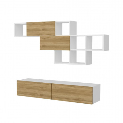 Kệ tivi phòng khách treo tường SMLIFE Tasmasuki