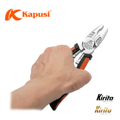 Kìm điện đa năng 8.5inch 215mm KAPUSI Japan, thép CR-V độ cứng cao lưỡi kìm sắc bén k8080