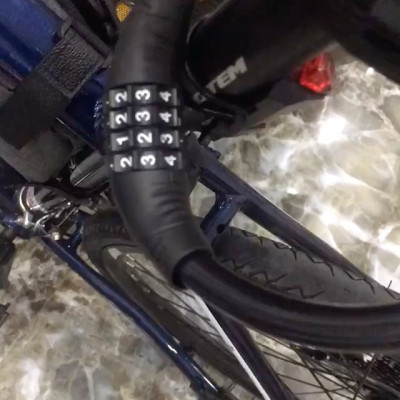 Khóa Dây Xe Đạp 4 Số Lõi Thép Đường Kính 12mm Chống Trộm Siêu Bền Dài 40cm - Chính hãng dododios