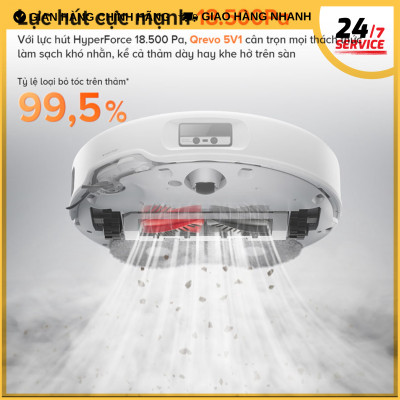 Robot hút bụi lau nhà Roborock Qrevo Edge 5V1 – Hàng Chính Hãng