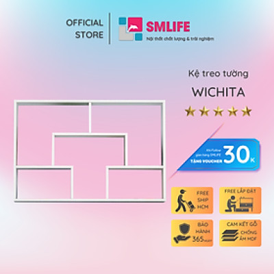 Giá đỡ sách treo tường thiết kế nhỏ gọn SMLIFE Wichita