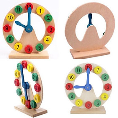 Đồ chơi đồng hồ gỗ để bàn khuyết giữa - Đồ chơi giáo dục ch