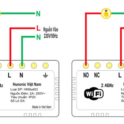 Công Tắc Cầu Thang Wifi Datic Hunocnic màu trắng cảm ứng điều khiển từ xa, giong nói qua điện thoại