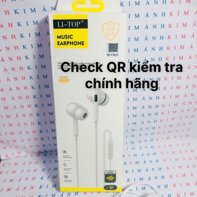 Tai nghe Rio Tinto Lip-Top Q1 check QR kiểm tra chính hãng, có Micro và nút nhận cuộc gọi, Hàng Chính Hãng bảo hành 12 tháng