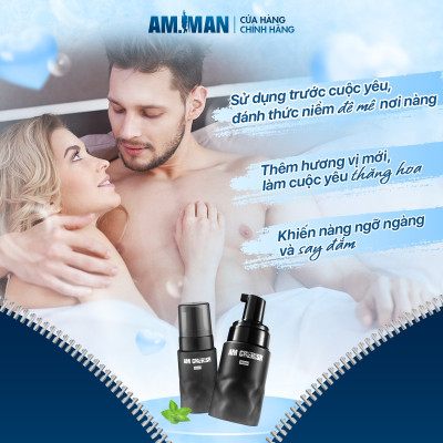 Bọt vệ sinh nam AM-MAN AM CHERISH 120ml kháng khuẩn hương nước hoa cao cấp